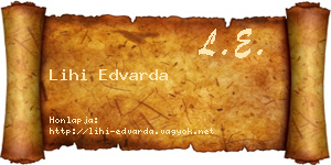 Lihi Edvarda névjegykártya